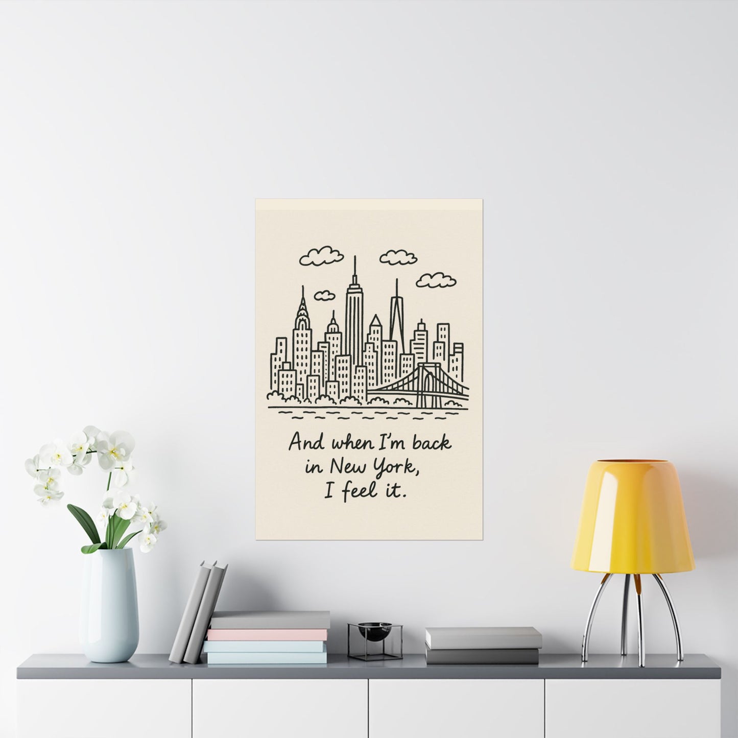 New York City Matte Vertical Poster, Inspirational Wall Art, Urban Decor, Gift for Travelers, Cute Home Decor for New Yorkers
