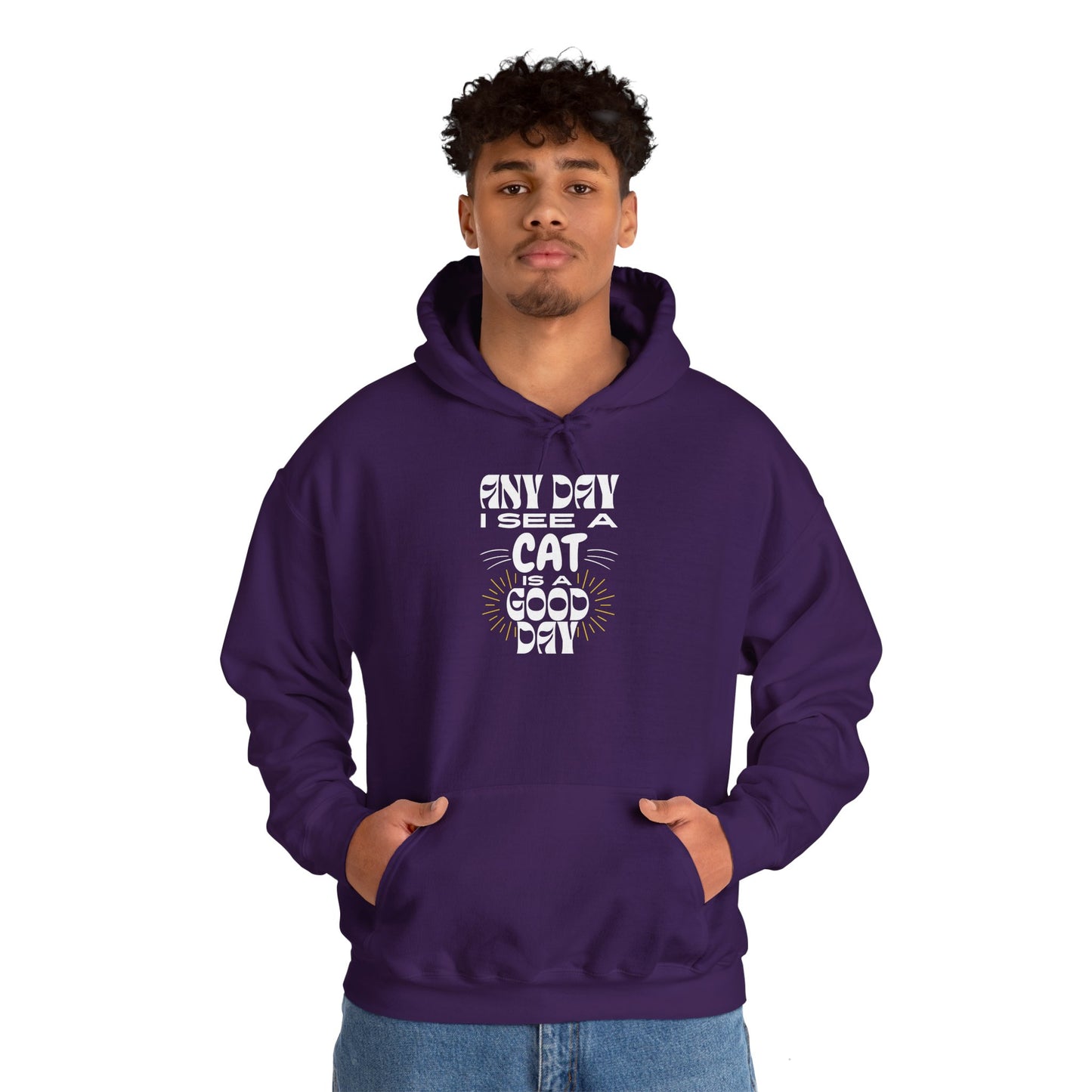 Cat Lover Hoodie - Any Day I See A Cat Is A Good Day