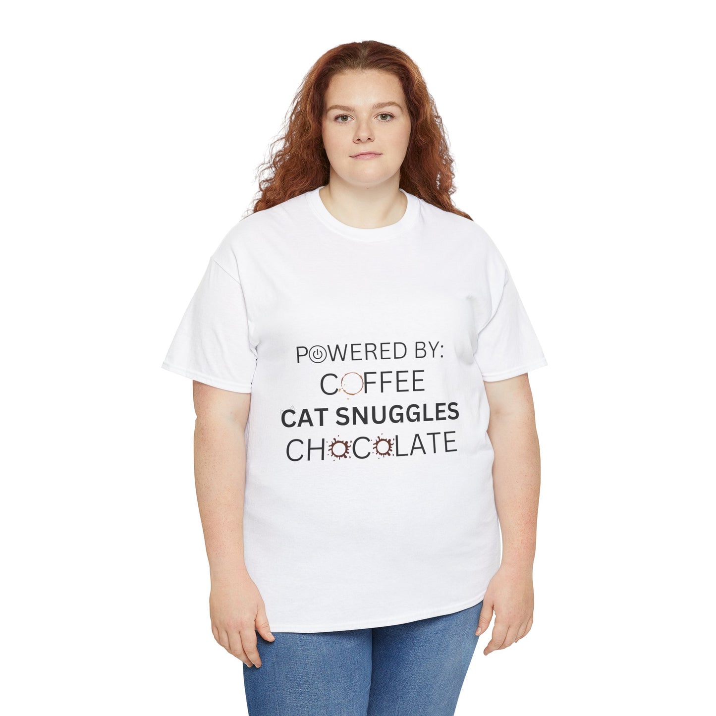 Powered by: Coffee, Cat Snuggles, Chocolate Unisex Tee