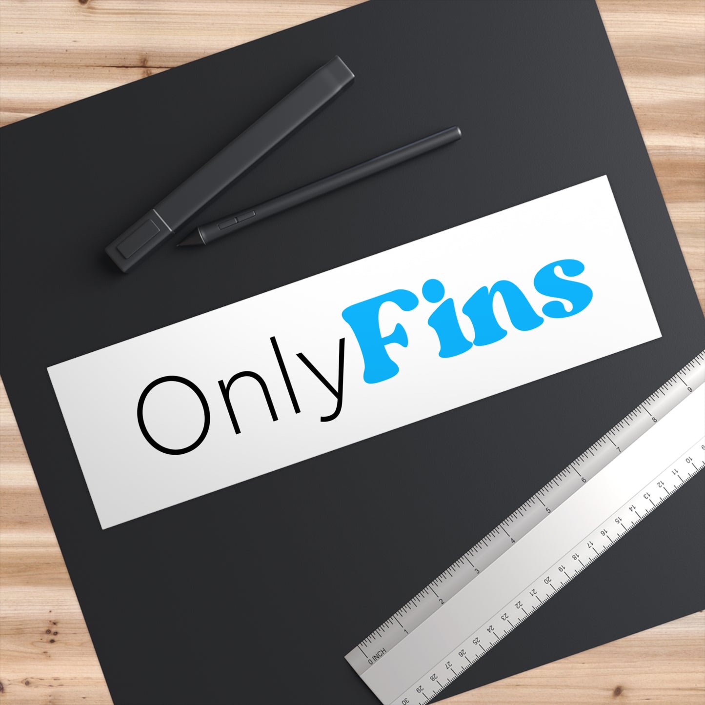 Only Fins Bumper Sticker